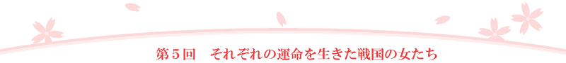 第5回 それぞれの運命を生きた戦国の女たち